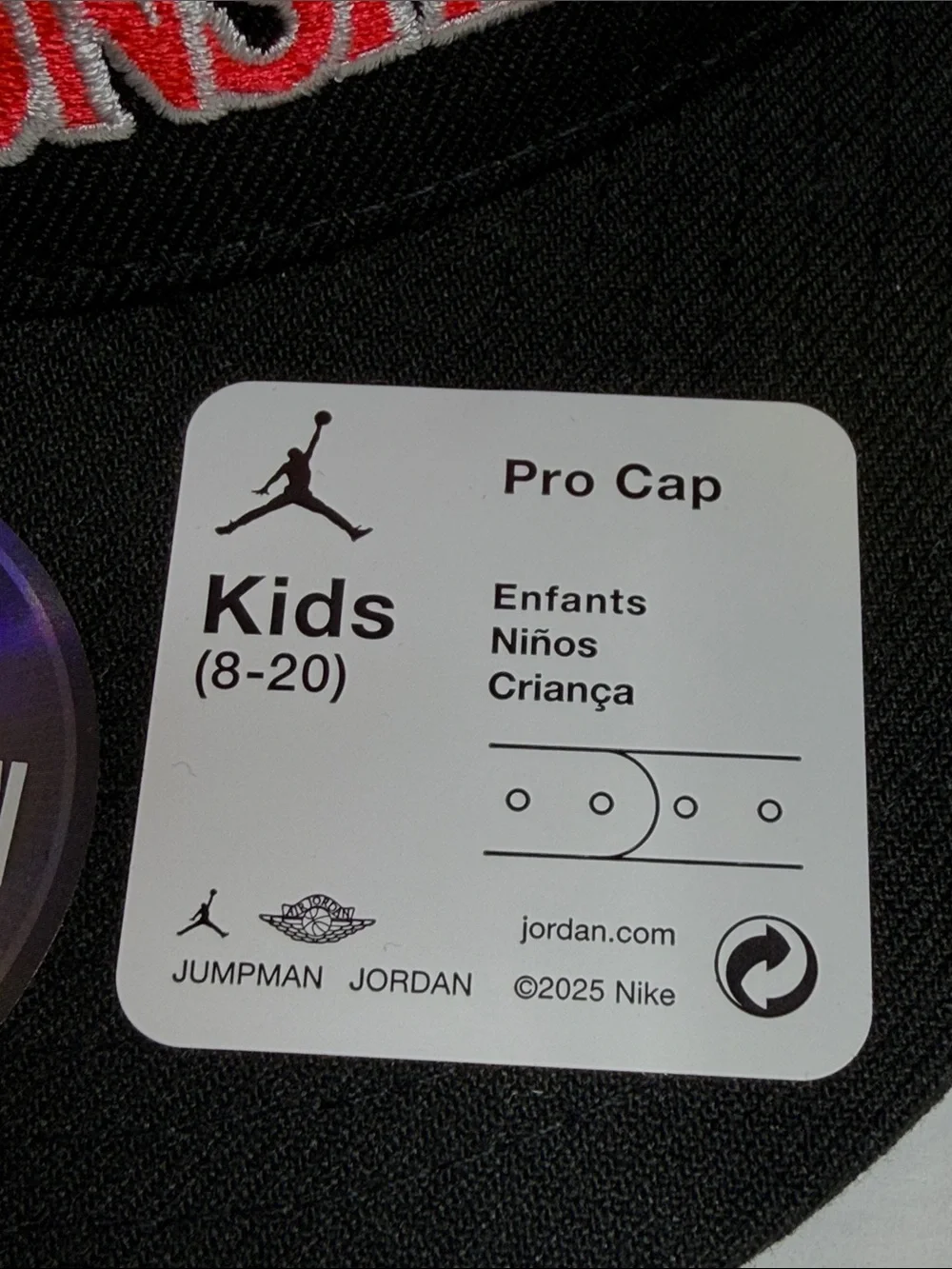 Air Jordan Youth 1991 NBA Finals SnapBack Pro Cap Black NWT